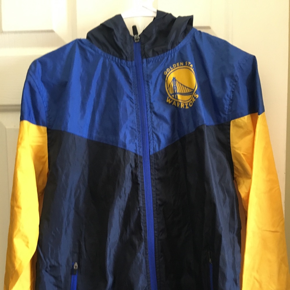NBA golden state warriors windbreaker jacket size large 14-16